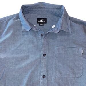 O'Neill Men's Stockton hybrid Long Sleeve Shirt Cadet Blue small